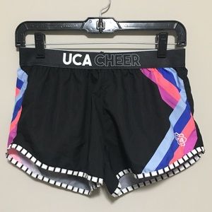 UCA Cheer Varsity Shop Black Pink Blue Shorts S